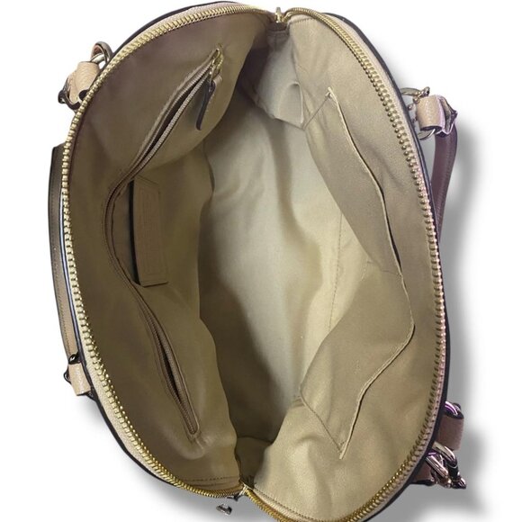 Coach Beige Leather Dome Satchel - Picture 4 of 6